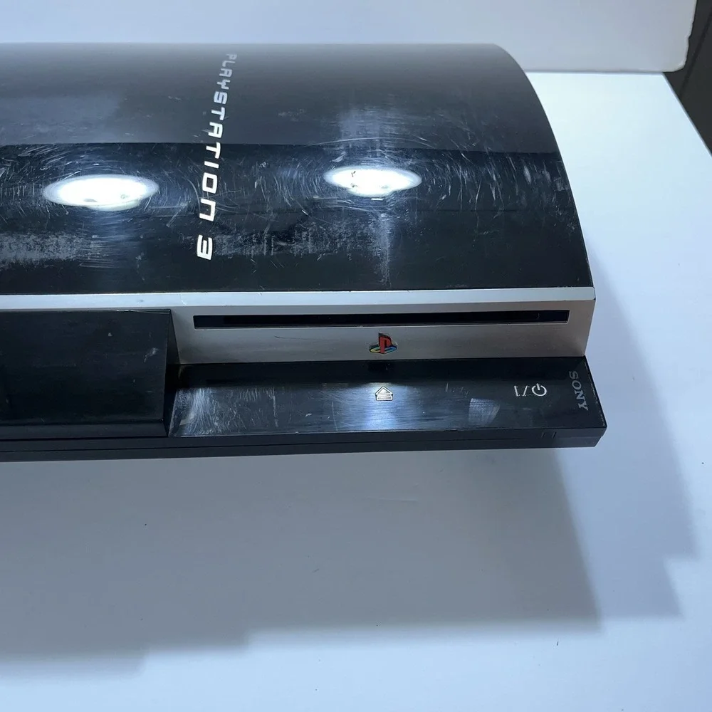 Sony PlayStation 3 PS3 Console + Power Cord CECHK01 Parts Or Repair Red Light